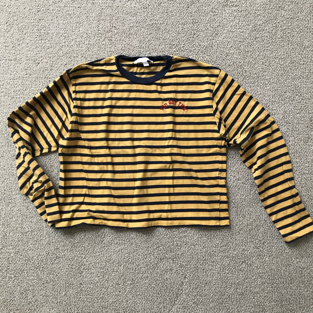 Urban Outfitters embroidered striped long sleeve